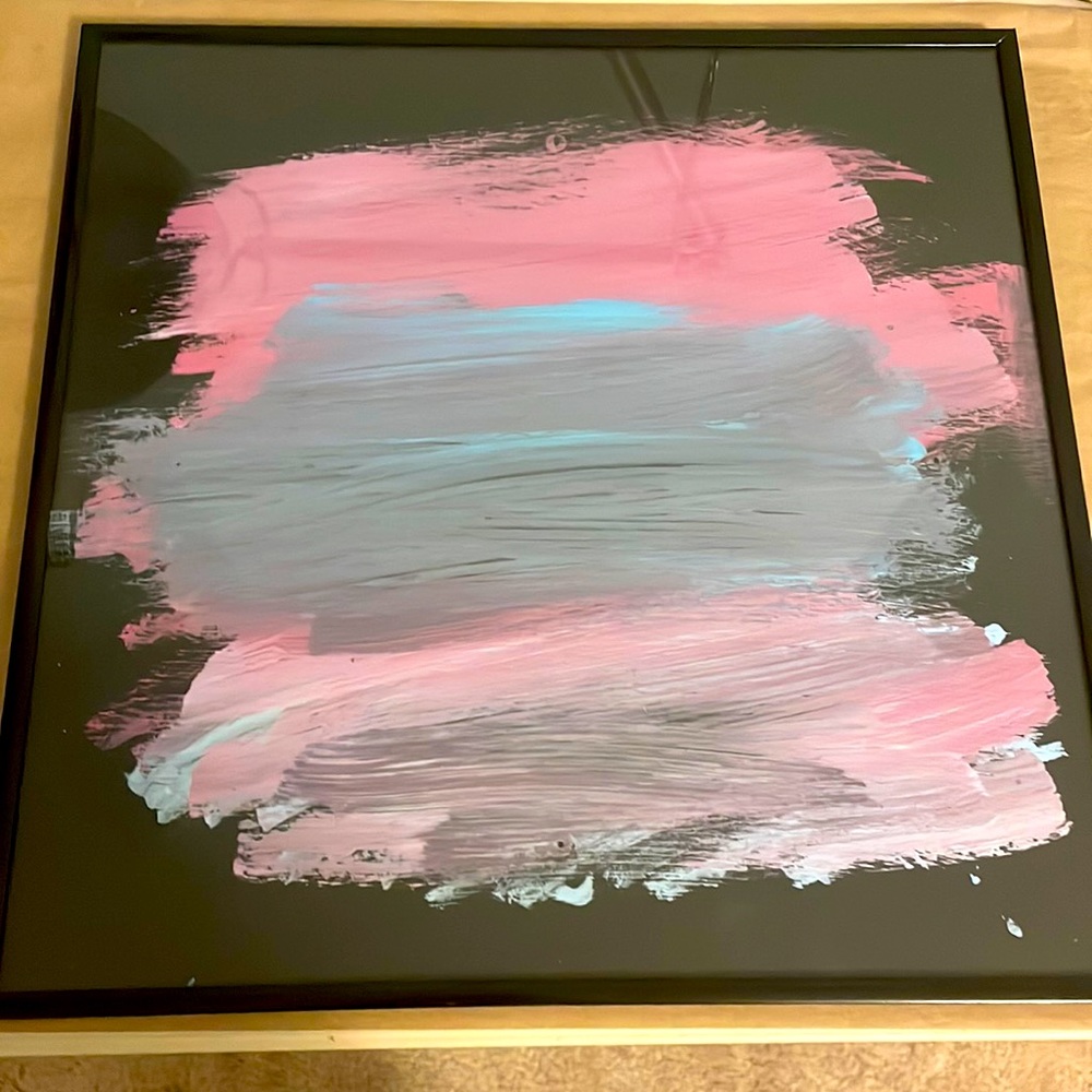 Custom streak art. Pink, blue, and black.